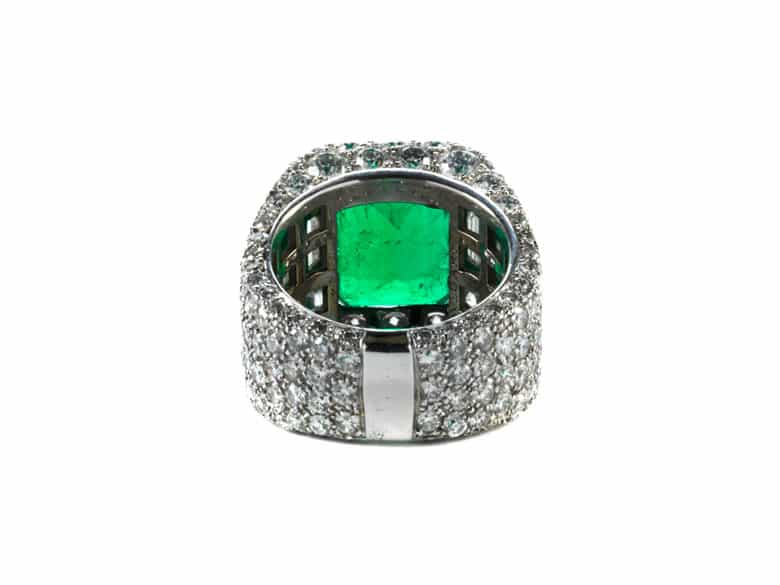 Detailabbildung: Smaragd-Diamantring