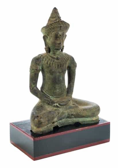 Detailabbildung: Buddhafigur in Bronze