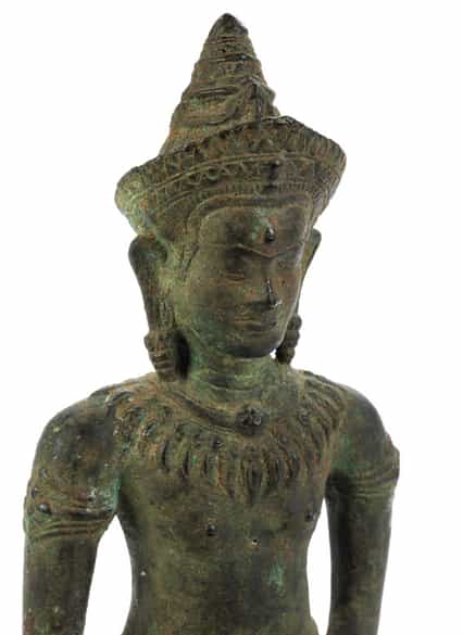 Detailabbildung: Buddhafigur in Bronze