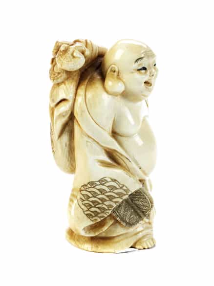 Detailabbildung: Kleines Okimono Hotei 