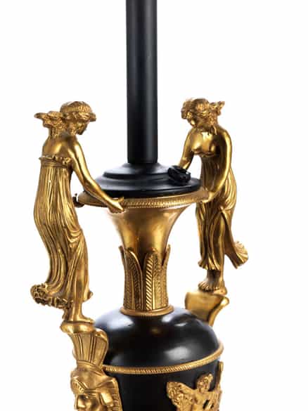 Detailabbildung: Paar russische Bronzelampen