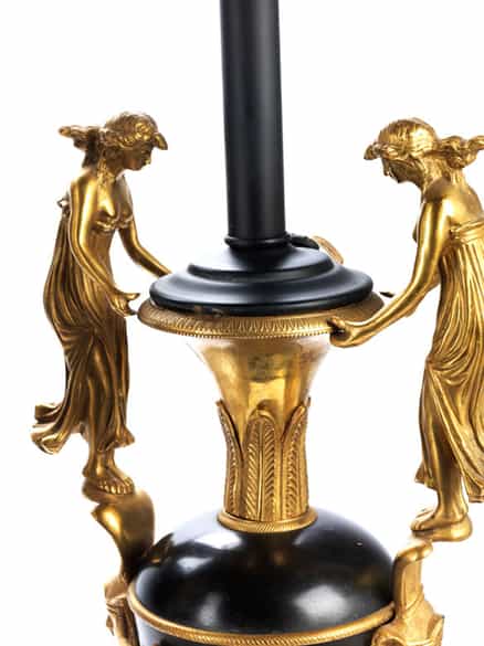 Detailabbildung: Paar russische Bronzelampen