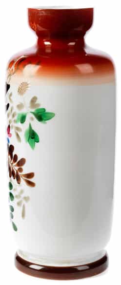 Detailabbildung: Bemalte Blumenvase mit Vogeldekor