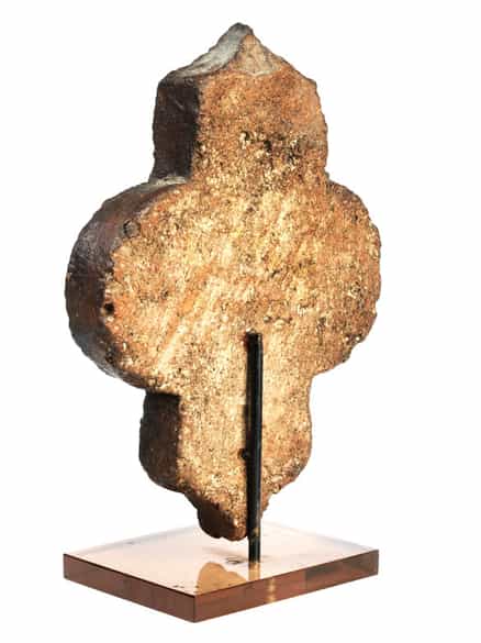 Detailabbildung: Spätgotische Wandfliese mit Herrenkopf