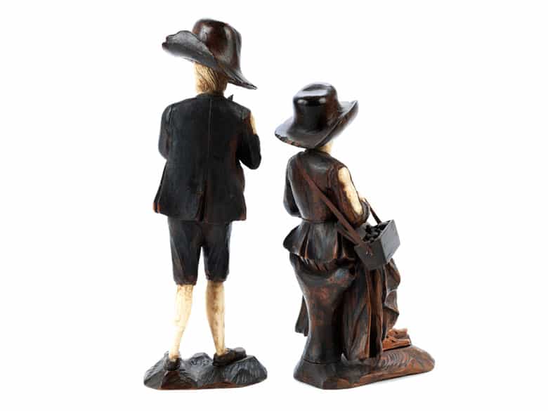 Detailabbildung: Zwei Bettlerfiguren in der Art von Simon Troger (1693 – 1768)