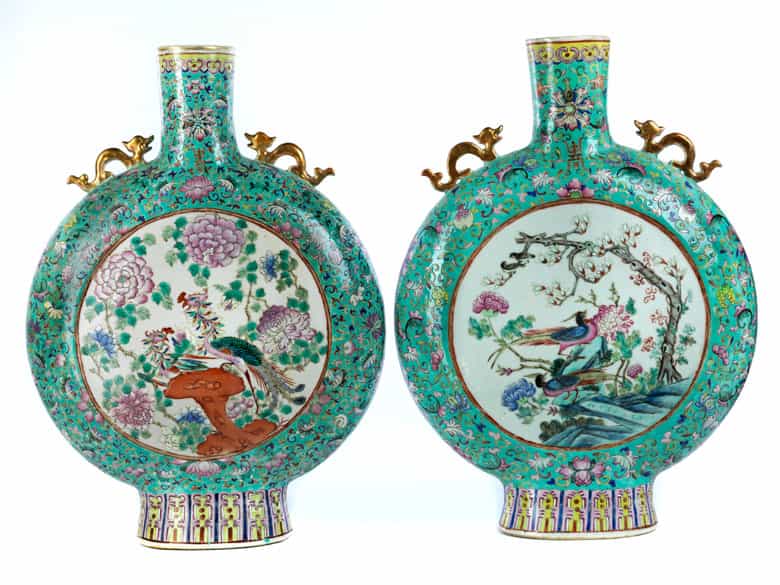 Detailabbildung: Paar große chinesische Porzellanvasen