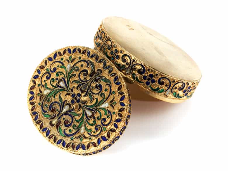 Detailabbildung: Moskauer Cloisonné-Tabatière