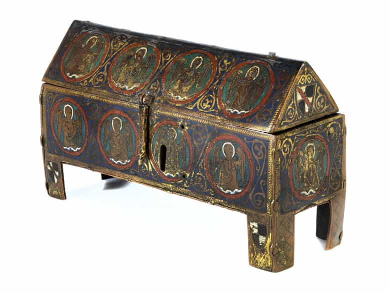 Detailabbildung: Museales Limoges-Reliquienkästchen