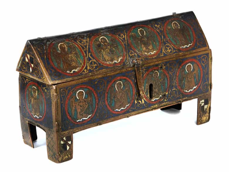 Detailabbildung: Museales Limoges-Reliquienkästchen