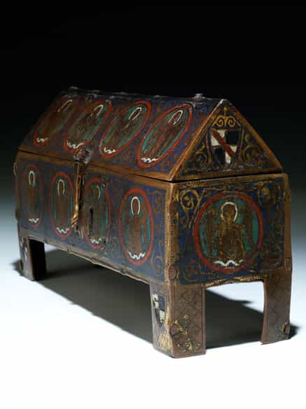 Detailabbildung: Museales Limoges-Reliquienkästchen