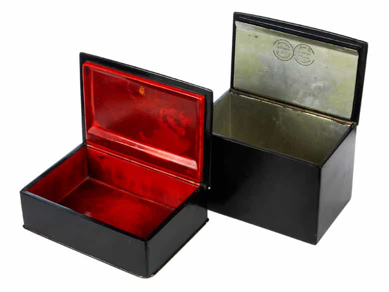 Detailabbildung: Zwei Russische Lackdosen