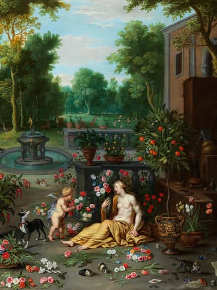 Detailabbildung: Jan Brueghel d. J., 1601 – 1678 in Zusammenarbeit mit Frans Wouters, 1612/14 – 1659