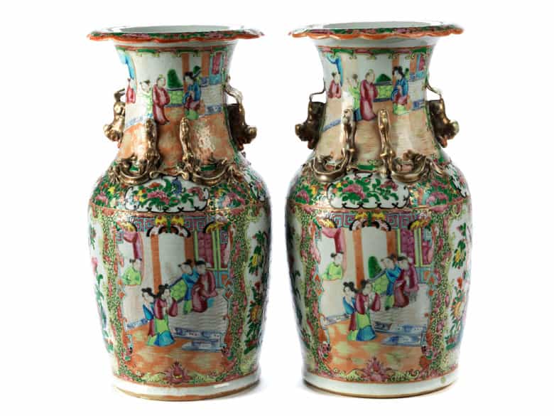 Detailabbildung: Paar große Chinavasen