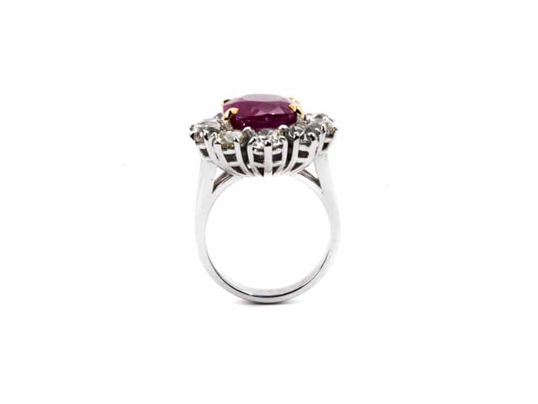 Detailabbildung: Burma-Rubin-Diamantring