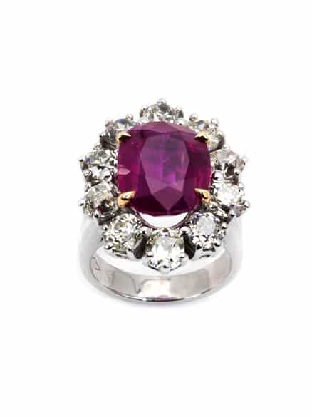 Detailabbildung: Burma-Rubin-Diamantring