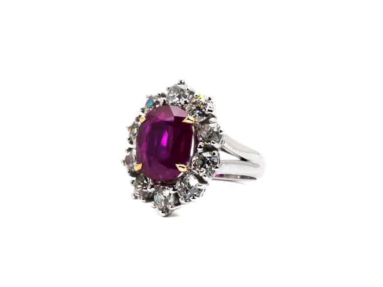 Detailabbildung: Burma-Rubin-Diamantring