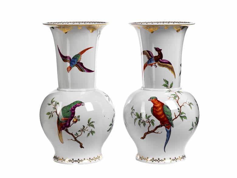 Detailabbildung: Paar Nymphenburger Flötenvasen