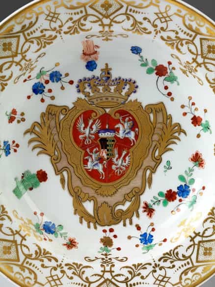 Detailabbildung: Tiefer Teller aus dem Krönungsservice August III