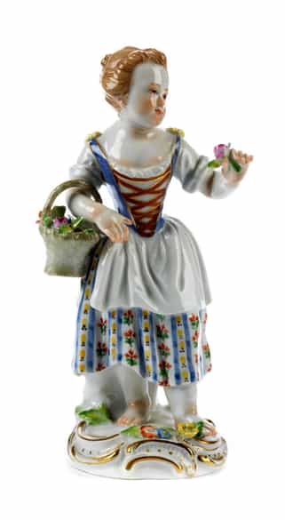 Detailabbildung: Junge mit Harfe, Mädchen mit Korb