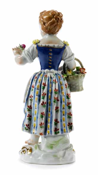 Detailabbildung: Junge mit Harfe, Mädchen mit Korb