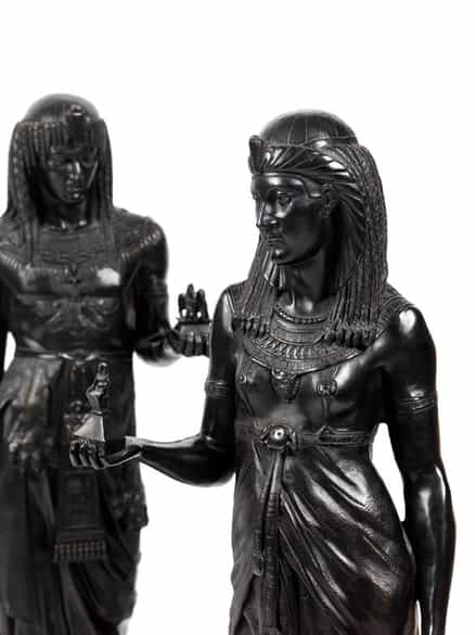 Detailabbildung: Paar ägyptische Skulpturen im Empire-Stil