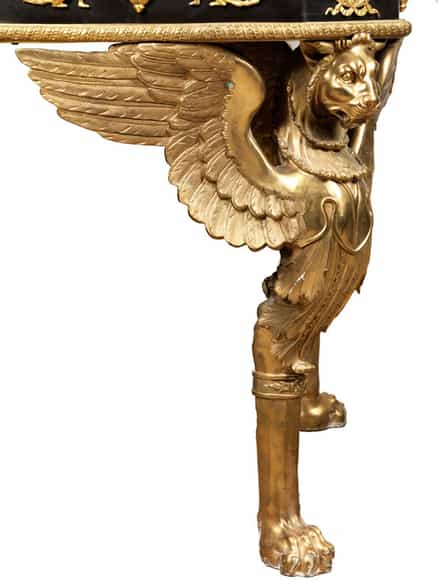 Detailabbildung: Außergewöhnlicher Malachittisch im Empire-Stil