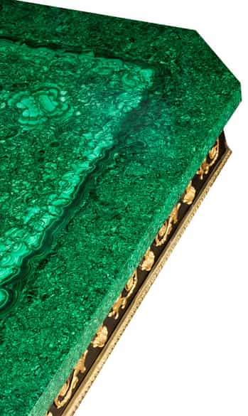 Detailabbildung: Außergewöhnlicher Malachittisch im Empire-Stil