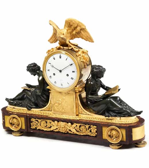 Detailabbildung: Große neoklassizistische Pendule La Liseuse 
