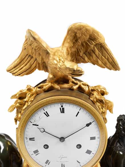 Detailabbildung: Große neoklassizistische Pendule La Liseuse 