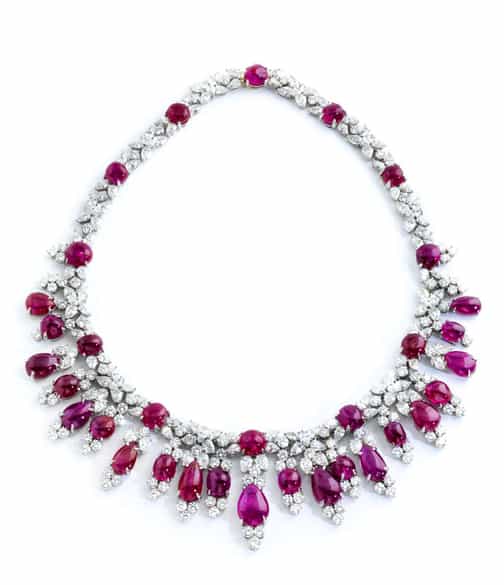 Detailabbildung: Burma-Rubin-Diamantcollier von Harry Winston