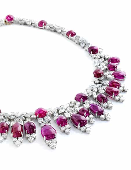 Detailabbildung: Burma-Rubin-Diamantcollier von Harry Winston