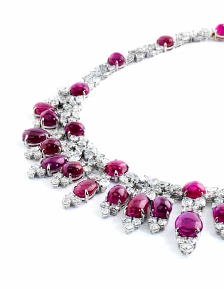 Detailabbildung: Burma-Rubin-Diamantcollier von Harry Winston