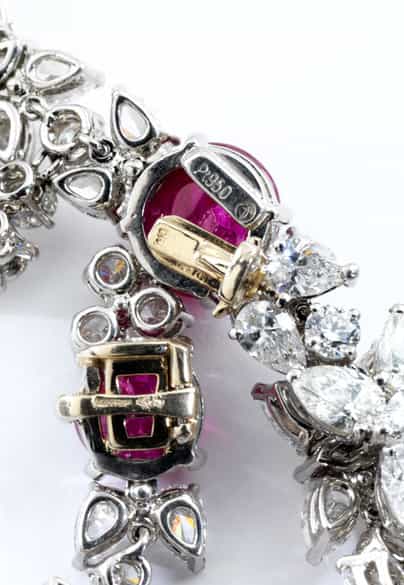 Detailabbildung: Burma-Rubin-Diamantcollier von Harry Winston