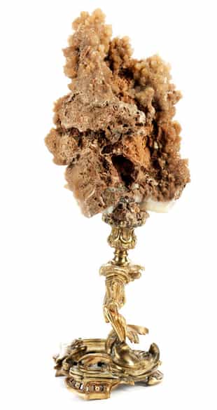 Detailabbildung: Außergewöhnliche sandfarbene Mineralienstufe