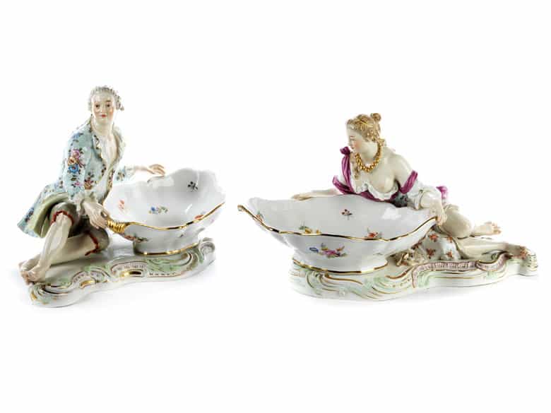 Detailabbildung: Paar Meissener Salieren