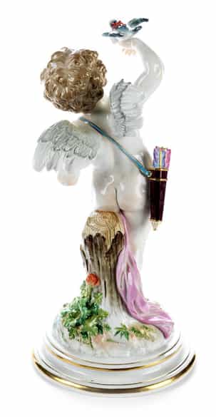 Detailabbildung: Großer Meissener Amor mit Liebestaube