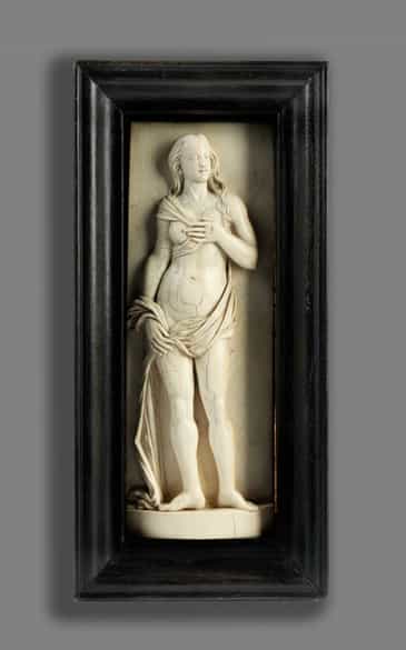 Detailabbildung: Elfenbeinschnitzfigur einer Venus