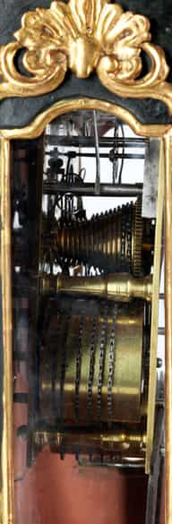 Detailabbildung: Aufwendige Stockuhr, Johann Peter Wagner, Würzburg, zug.