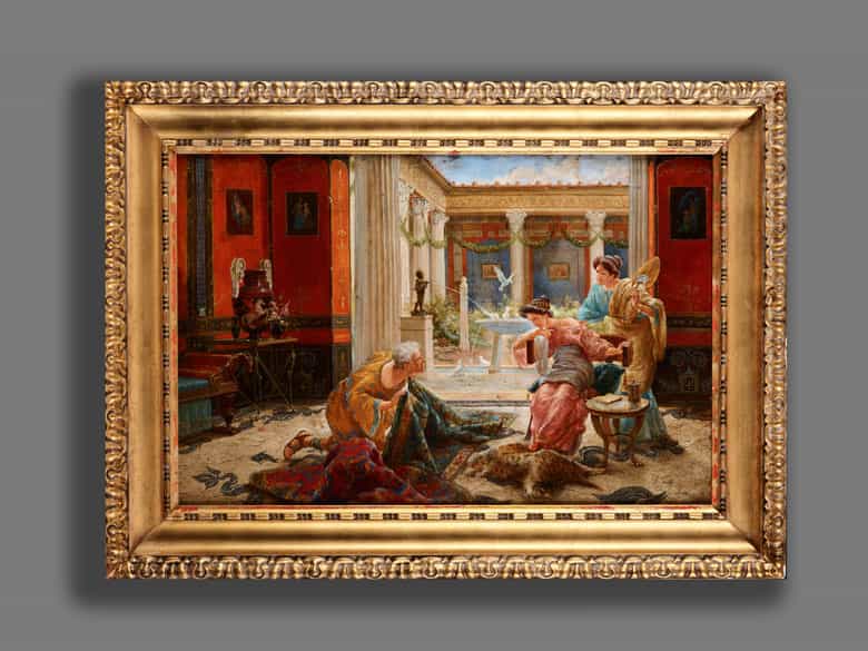 Detailabbildung: Ettore Forti, tätig 1880 – 1920 Italienischer Künstler des 19./ 20. Jahrhunderts. 