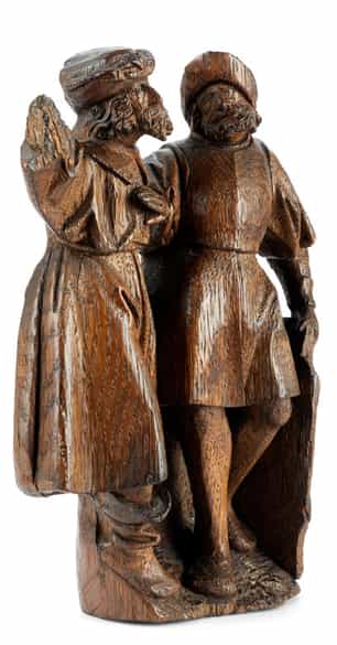 Detailabbildung: Zwei Figuren aus einem Kalvarienberg