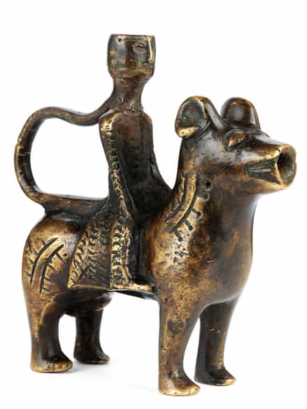Detailabbildung: Bronzefigur eines Reiters