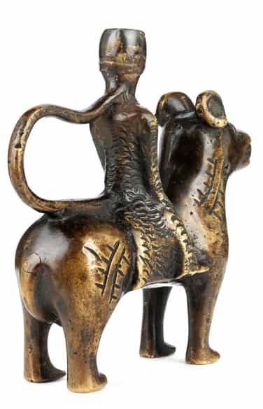 Detailabbildung: Bronzefigur eines Reiters