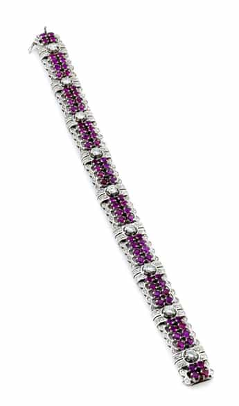 Detailabbildung: Rubin-Diamantarmband