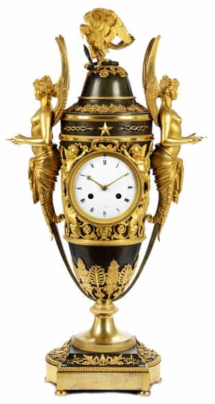 Detailabbildung: Außergewöhnliche Empire-Uhr, Claude Galle (1759-1815), zug.