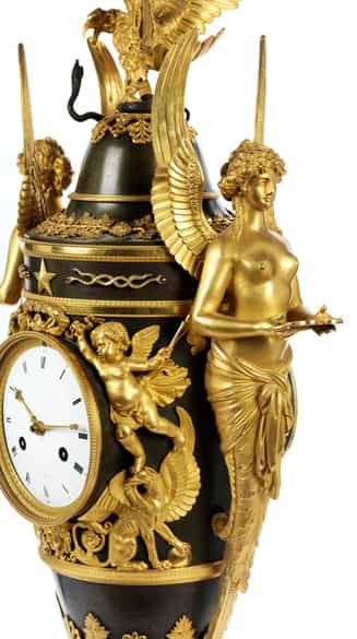 Detailabbildung: Außergewöhnliche Empire-Uhr, Claude Galle (1759-1815), zug.