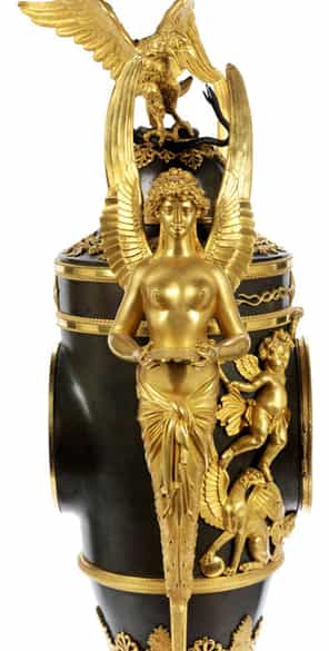 Detailabbildung: Außergewöhnliche Empire-Uhr, Claude Galle (1759-1815), zug.