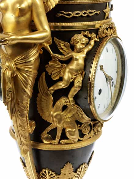 Detailabbildung: Außergewöhnliche Empire-Uhr, Claude Galle (1759-1815), zug.