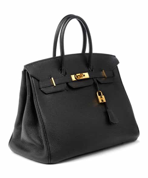 Detailabbildung: Schwarze Hermès Birkin-Bag, 35 cm