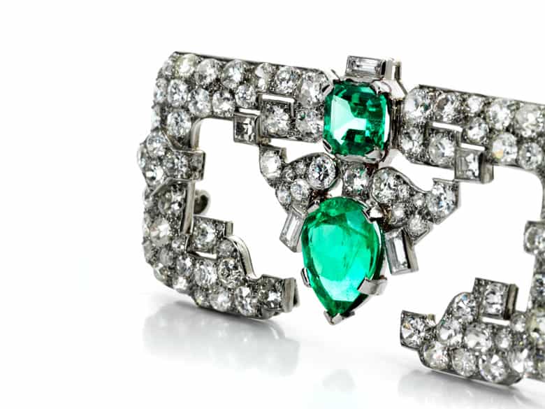 Detailabbildung: Diamant-Smaragdbrosche von Cartier