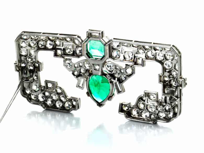 Detailabbildung: Diamant-Smaragdbrosche von Cartier